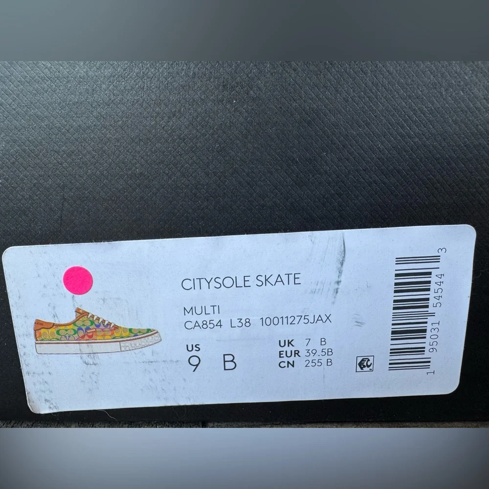 Coach Citysole Skate Lace-Up Sneakers Multicolor Women’s  Size 9 B